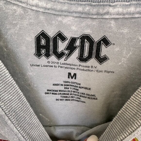 AC/DC Band Concert Gray Short Sleeve T Shirt SZ Medium - Picture 7 of 8